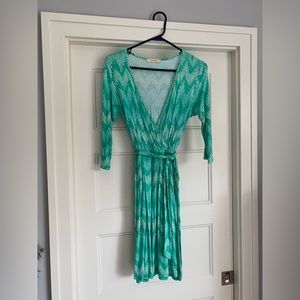 Pixley Faux wrap tie waist dress